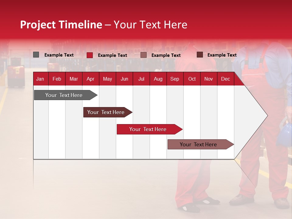 Standing Workers In Warehouse Reading Invoice PowerPoint Template