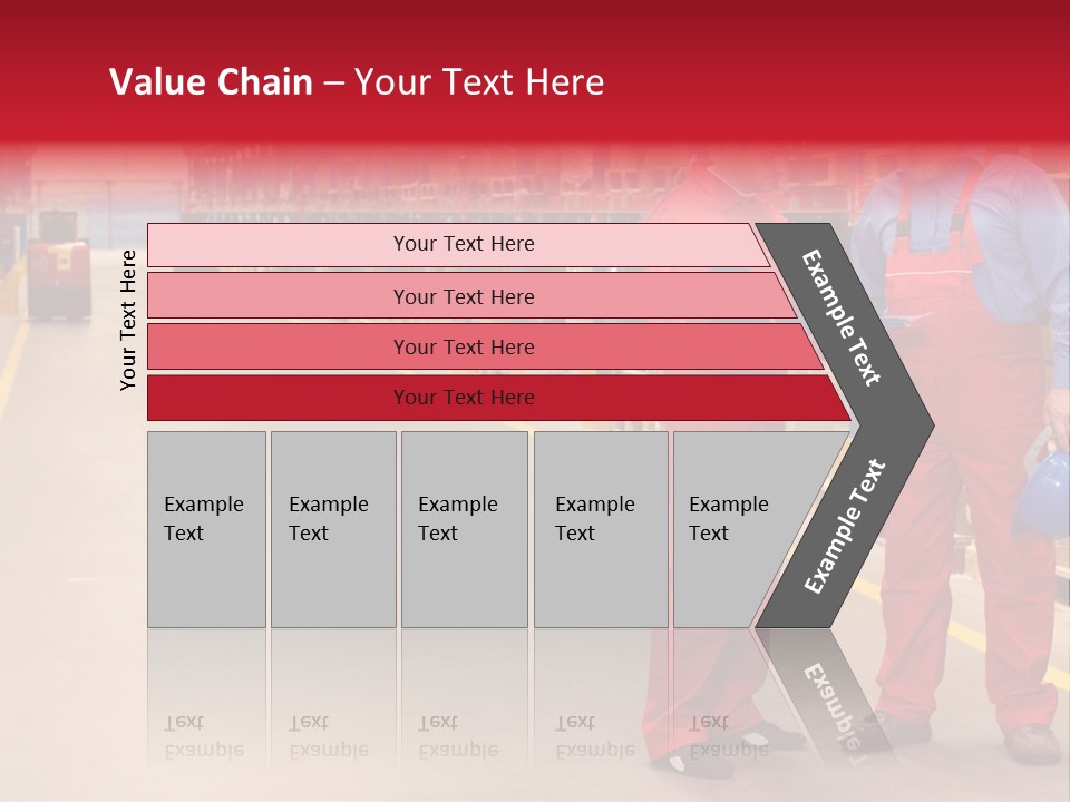 Standing Workers In Warehouse Reading Invoice PowerPoint Template