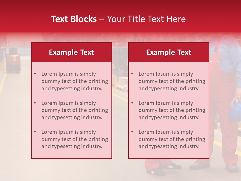 Standing Workers In Warehouse Reading Invoice PowerPoint Template