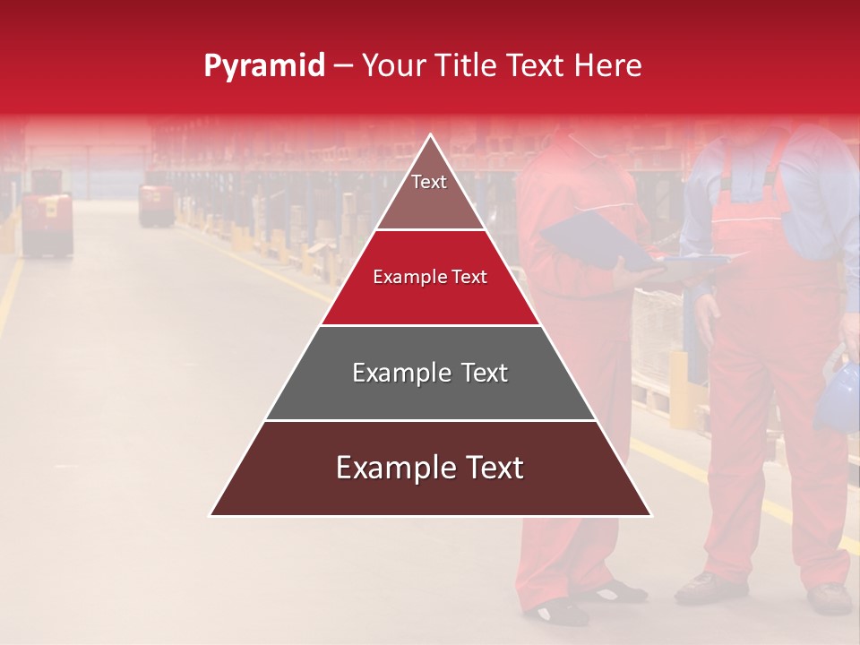 Standing Workers In Warehouse Reading Invoice PowerPoint Template