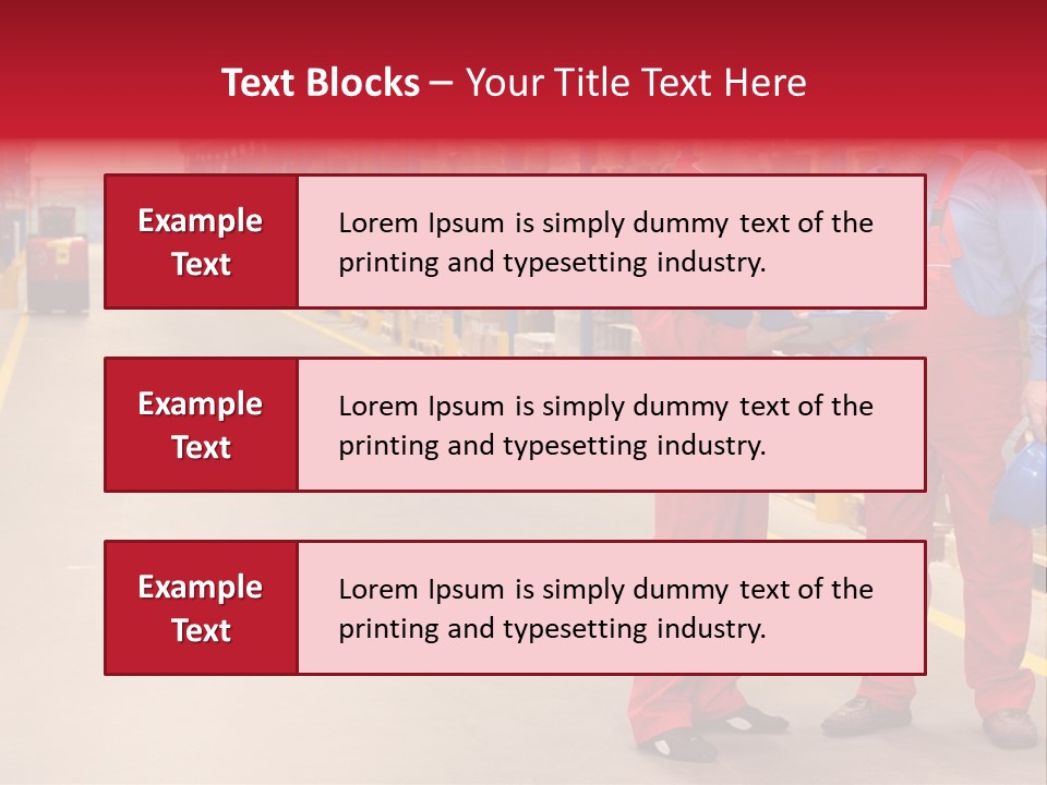 Standing Workers In Warehouse Reading Invoice PowerPoint Template