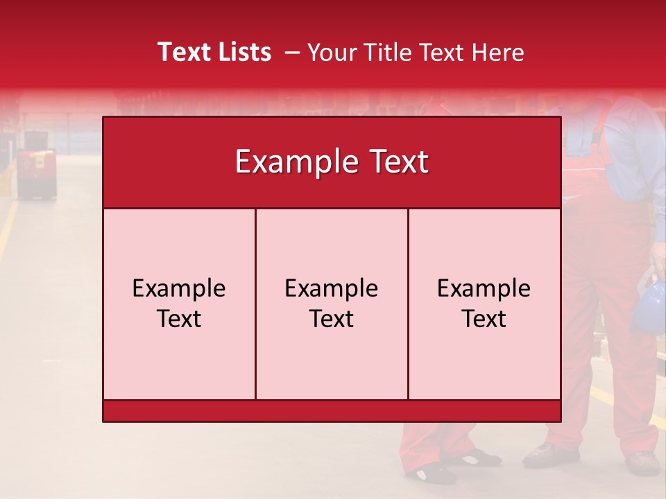 Standing Workers In Warehouse Reading Invoice PowerPoint Template