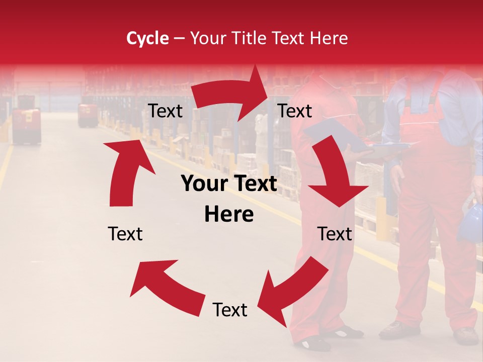 Standing Workers In Warehouse Reading Invoice PowerPoint Template