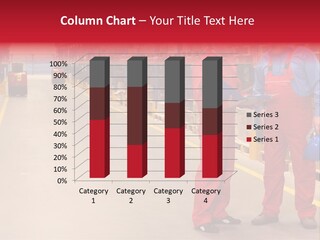 Standing Workers In Warehouse Reading Invoice PowerPoint Template