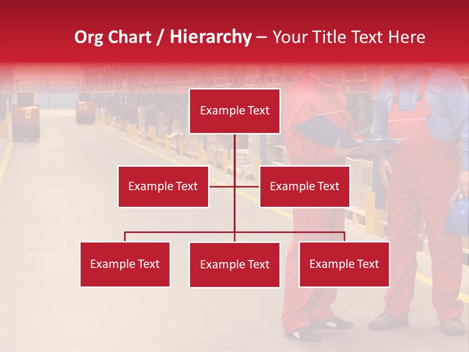 Standing Workers In Warehouse Reading Invoice PowerPoint Template