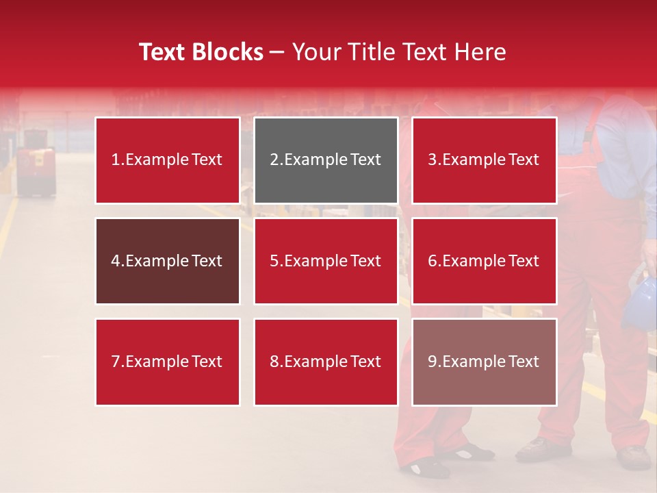 Standing Workers In Warehouse Reading Invoice PowerPoint Template