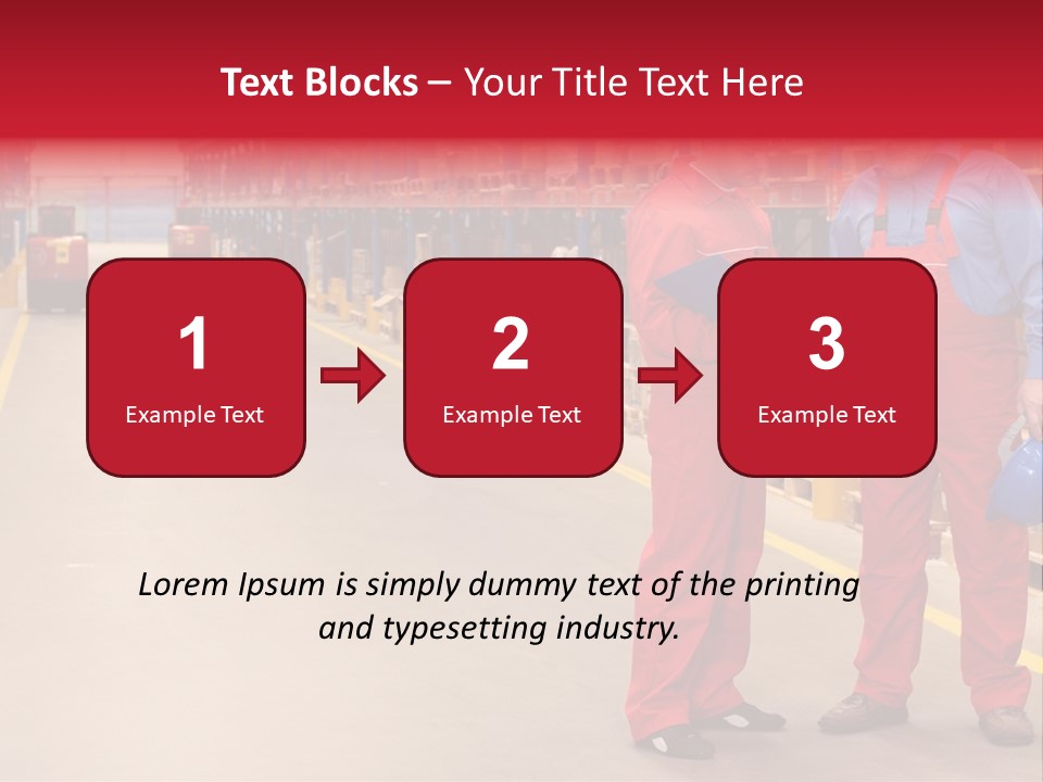 Standing Workers In Warehouse Reading Invoice PowerPoint Template