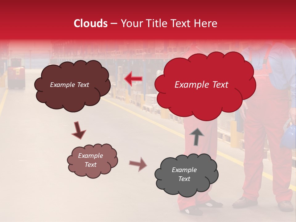 Standing Workers In Warehouse Reading Invoice PowerPoint Template