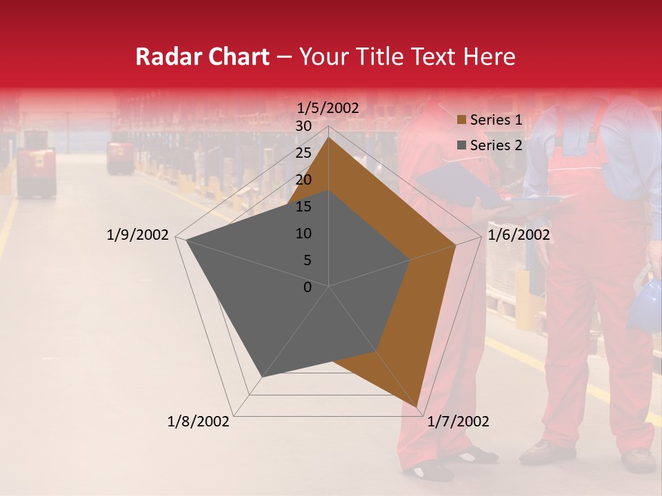 Standing Workers In Warehouse Reading Invoice PowerPoint Template