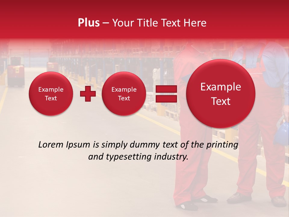 Standing Workers In Warehouse Reading Invoice PowerPoint Template