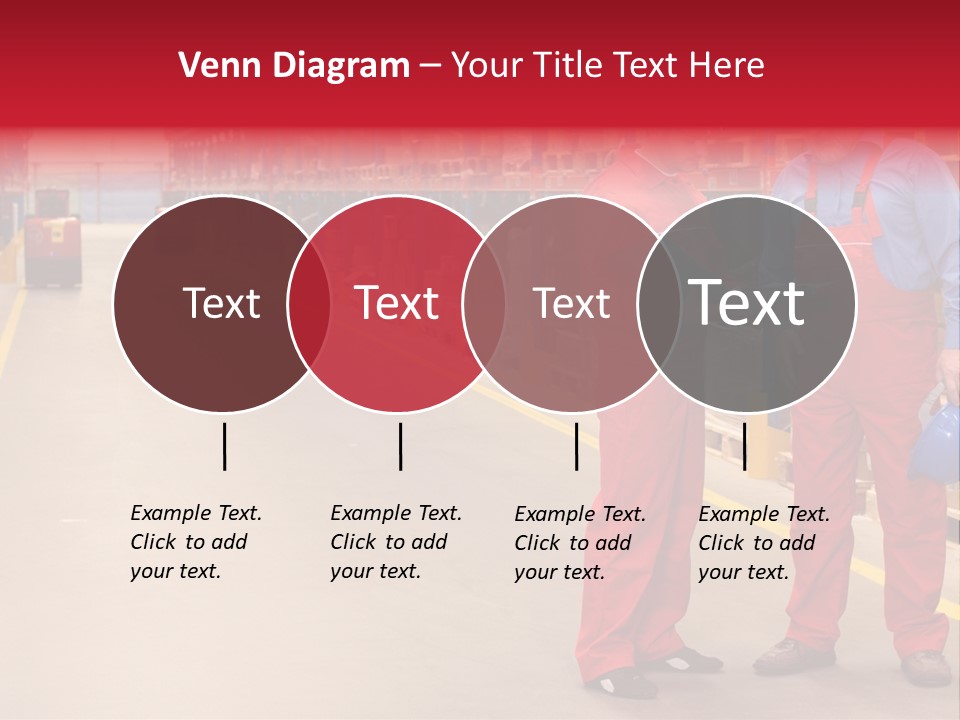 Standing Workers In Warehouse Reading Invoice PowerPoint Template