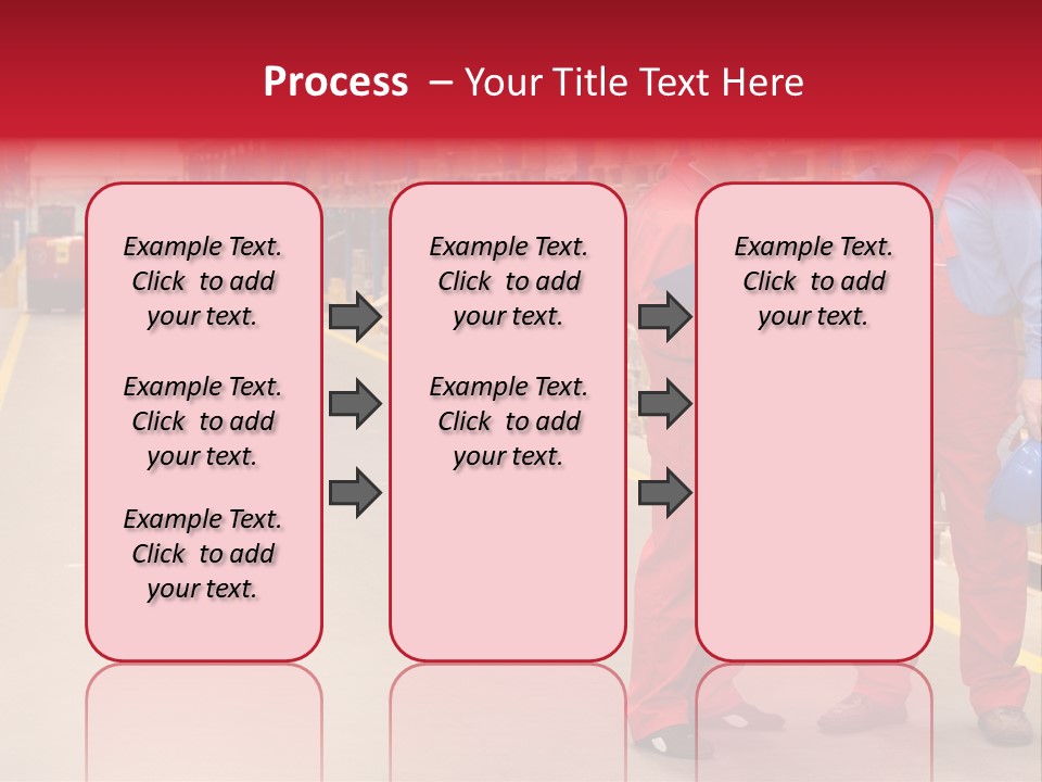 Standing Workers In Warehouse Reading Invoice PowerPoint Template