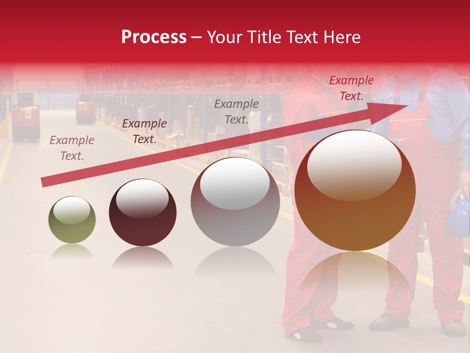 Standing Workers In Warehouse Reading Invoice PowerPoint Template