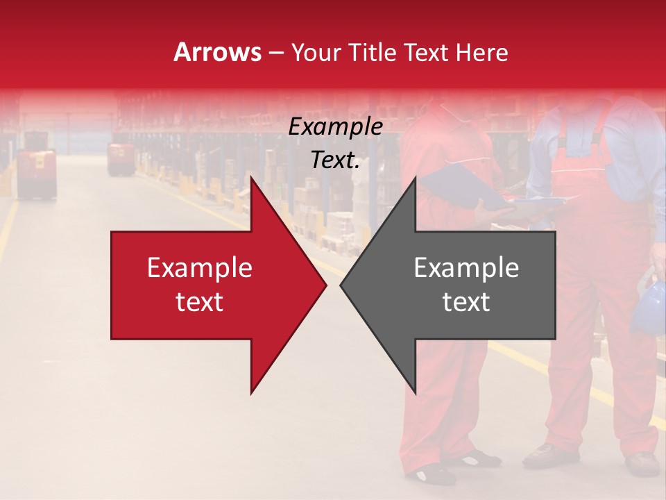 Standing Workers In Warehouse Reading Invoice PowerPoint Template