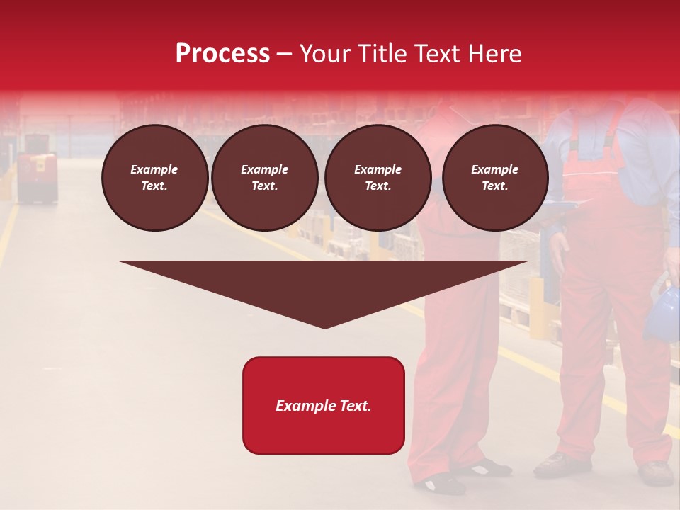 Standing Workers In Warehouse Reading Invoice PowerPoint Template