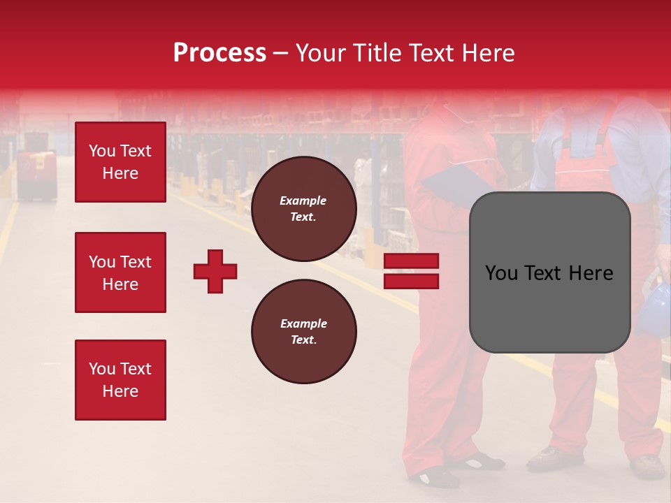 Standing Workers In Warehouse Reading Invoice PowerPoint Template