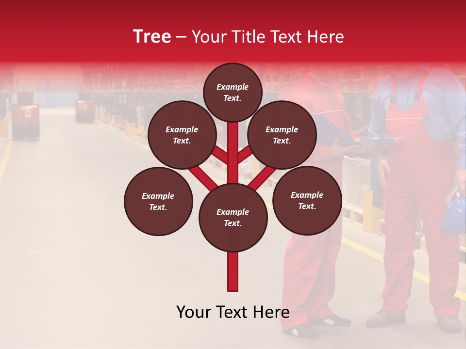 Standing Workers In Warehouse Reading Invoice PowerPoint Template