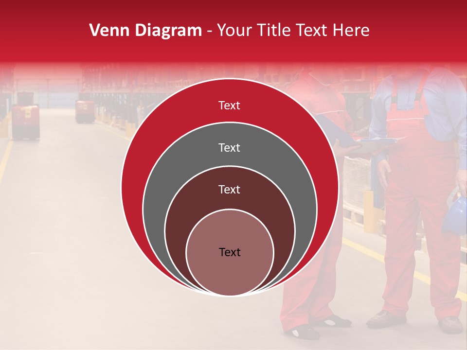 Standing Workers In Warehouse Reading Invoice PowerPoint Template
