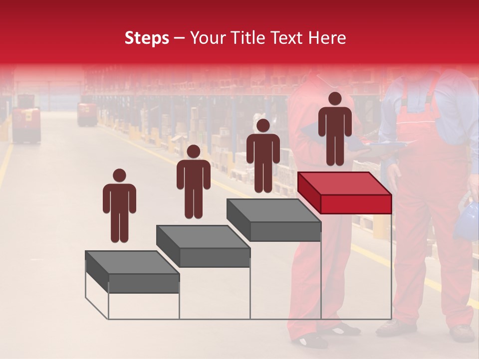 Standing Workers In Warehouse Reading Invoice PowerPoint Template