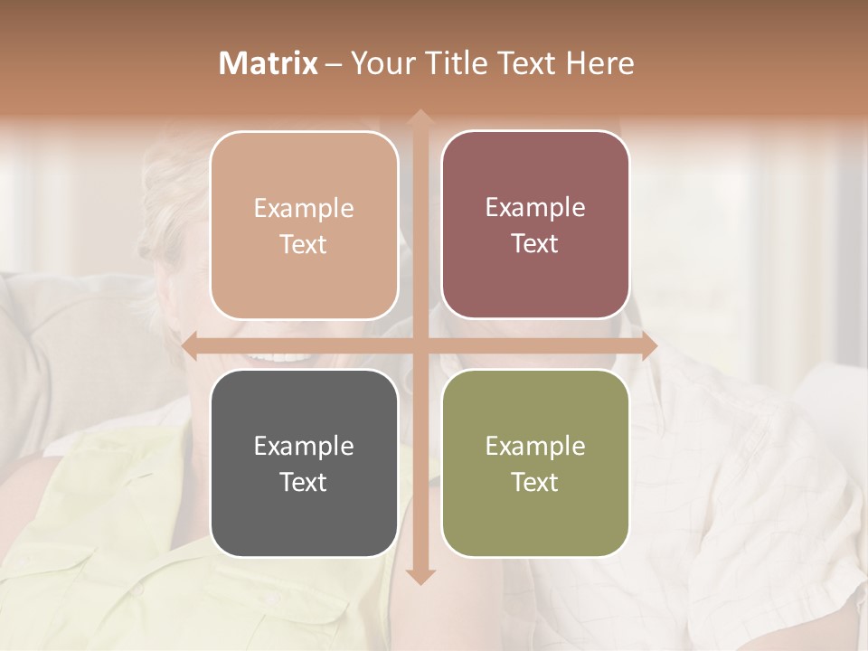 Couple Relaxing In Living Room And Smiling PowerPoint Template