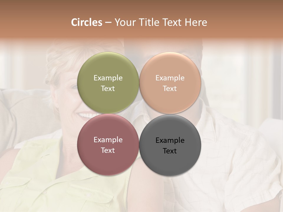 Couple Relaxing In Living Room And Smiling PowerPoint Template