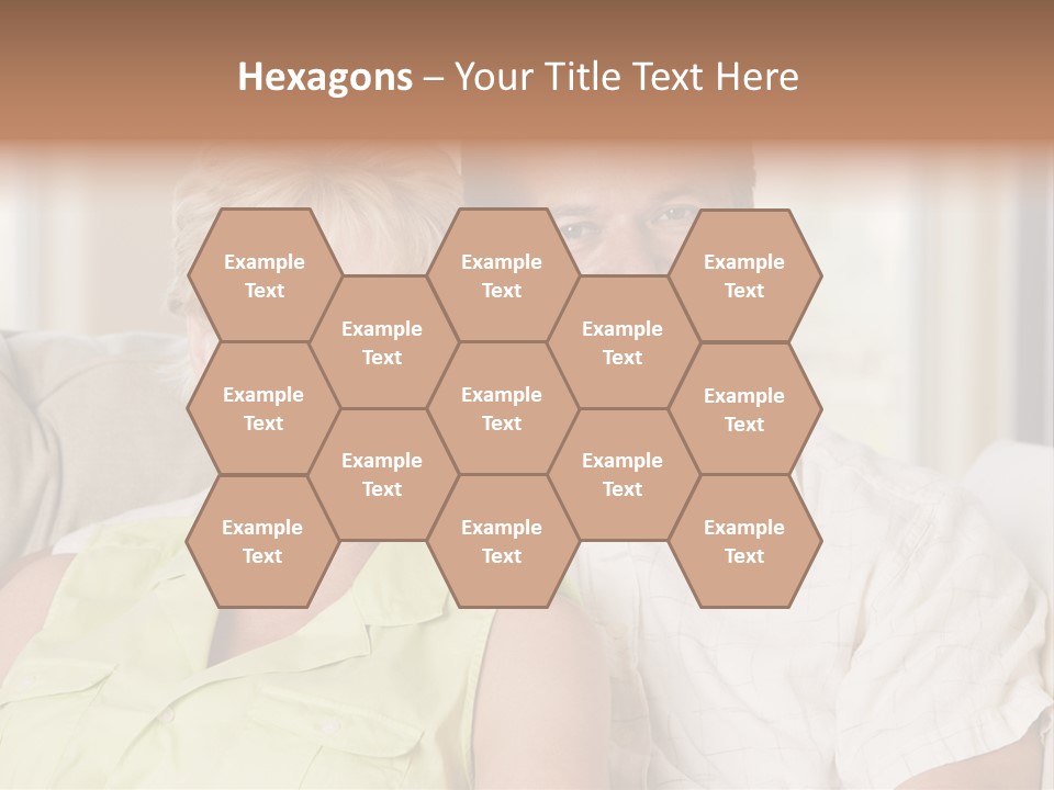 Couple Relaxing In Living Room And Smiling PowerPoint Template