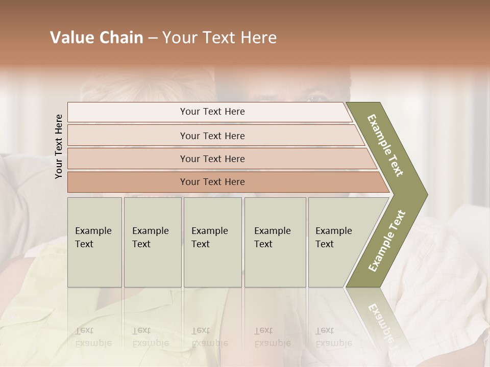 Couple Relaxing In Living Room And Smiling PowerPoint Template