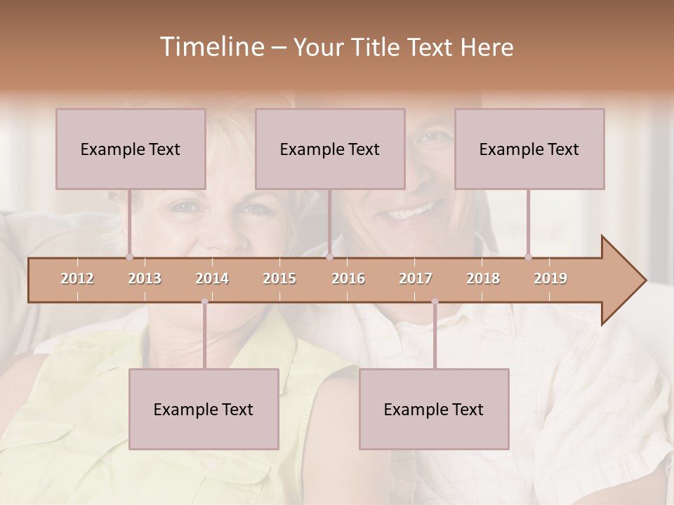Couple Relaxing In Living Room And Smiling PowerPoint Template