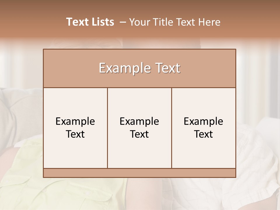 Couple Relaxing In Living Room And Smiling PowerPoint Template