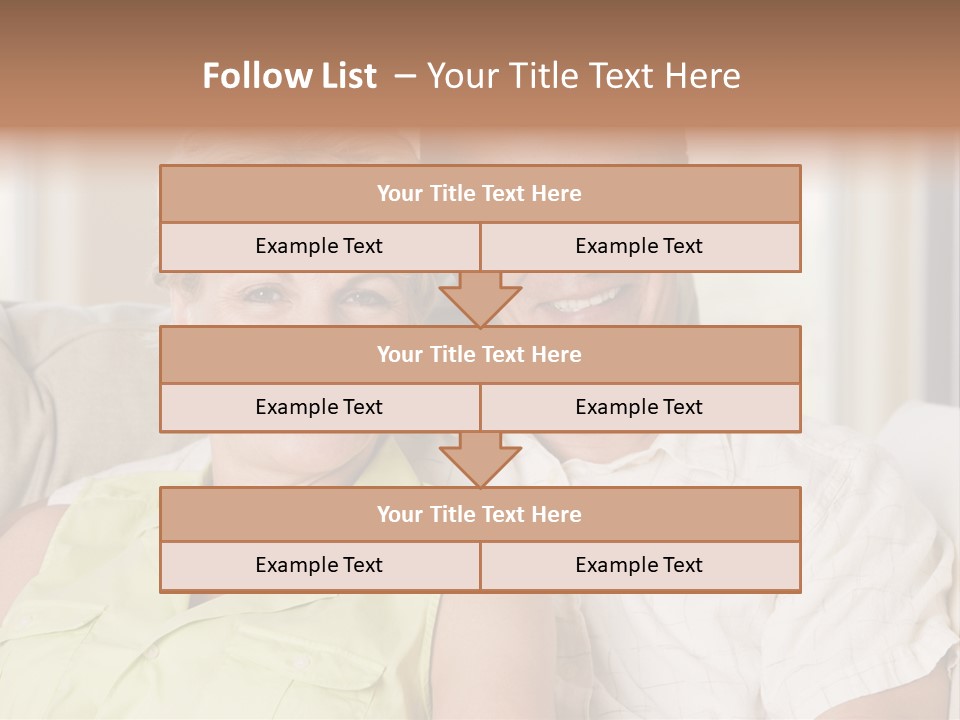 Couple Relaxing In Living Room And Smiling PowerPoint Template
