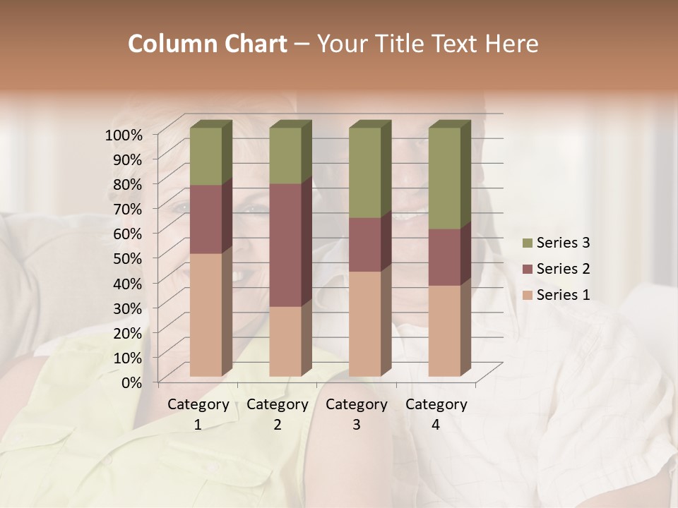 Couple Relaxing In Living Room And Smiling PowerPoint Template