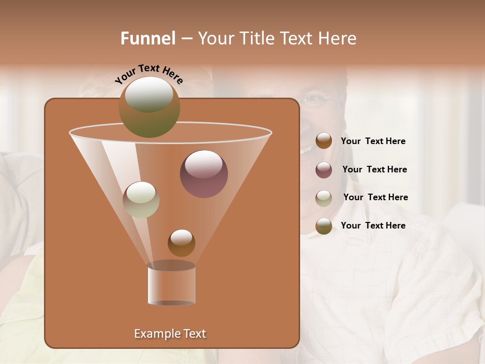 Couple Relaxing In Living Room And Smiling PowerPoint Template