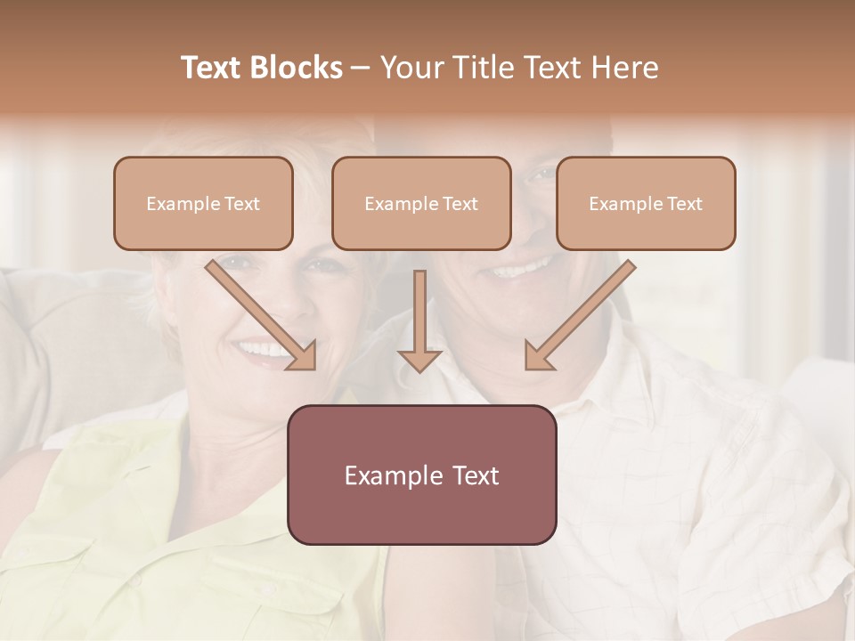 Couple Relaxing In Living Room And Smiling PowerPoint Template