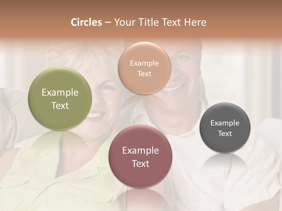 Couple Relaxing In Living Room And Smiling PowerPoint Template