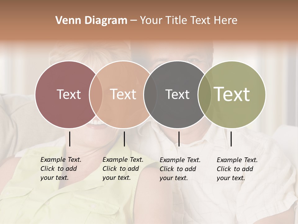 Couple Relaxing In Living Room And Smiling PowerPoint Template