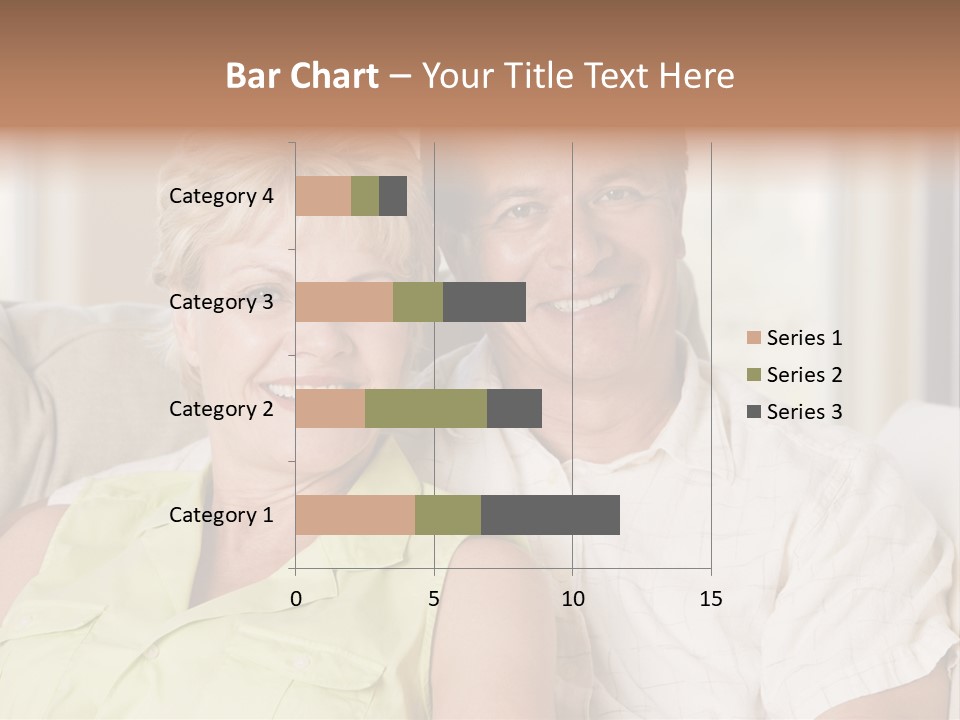 Couple Relaxing In Living Room And Smiling PowerPoint Template