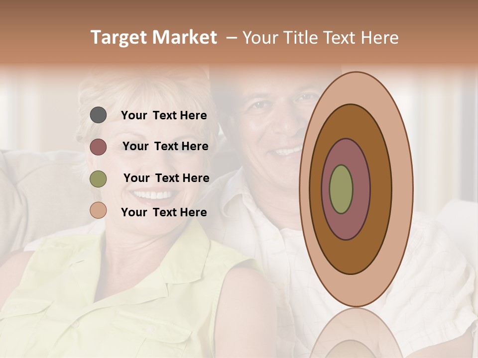 Couple Relaxing In Living Room And Smiling PowerPoint Template