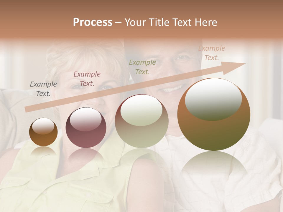 Couple Relaxing In Living Room And Smiling PowerPoint Template