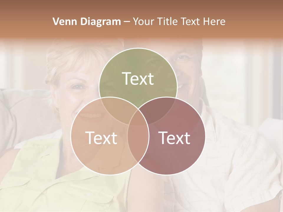 Couple Relaxing In Living Room And Smiling PowerPoint Template