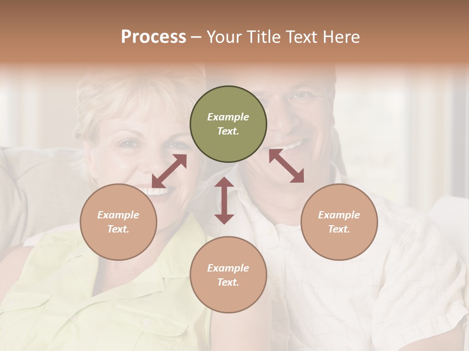 Couple Relaxing In Living Room And Smiling PowerPoint Template