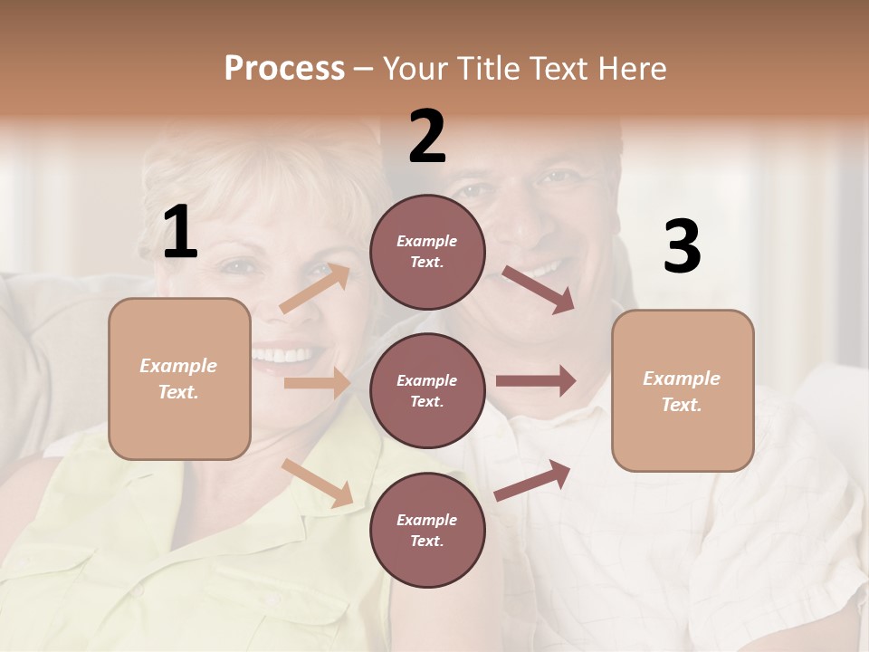 Couple Relaxing In Living Room And Smiling PowerPoint Template