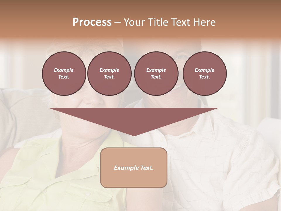 Couple Relaxing In Living Room And Smiling PowerPoint Template