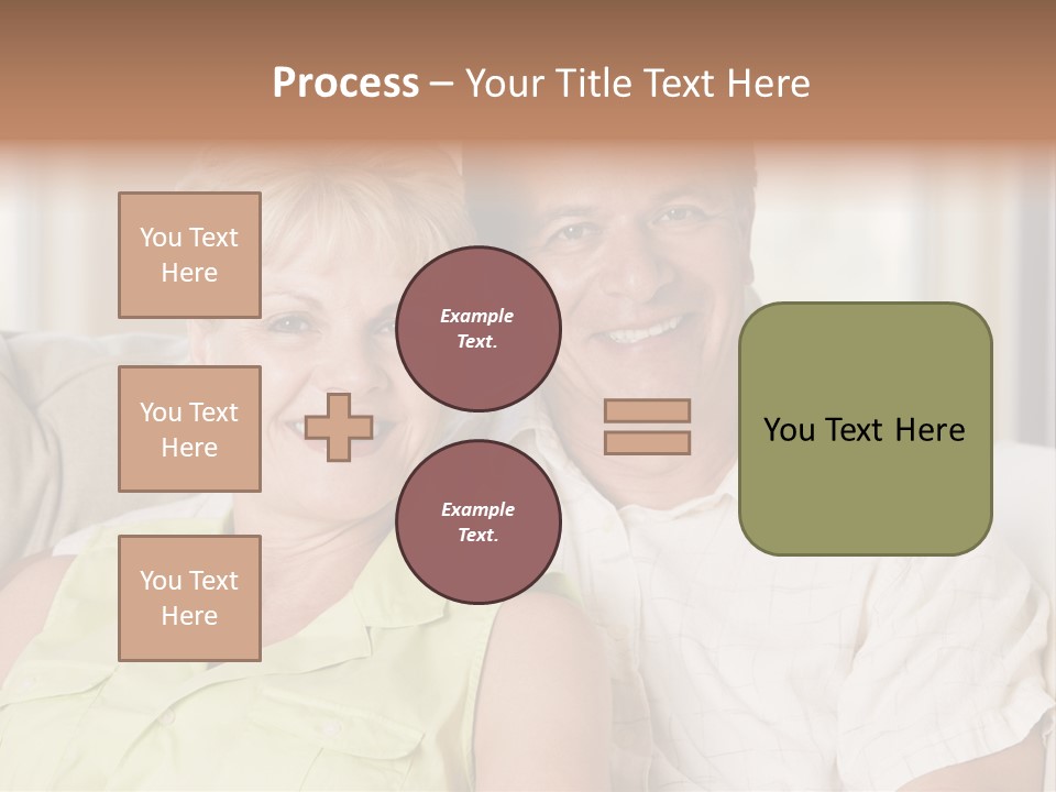 Couple Relaxing In Living Room And Smiling PowerPoint Template