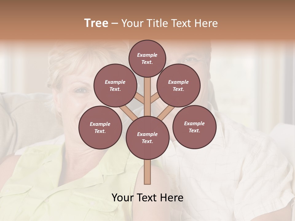 Couple Relaxing In Living Room And Smiling PowerPoint Template