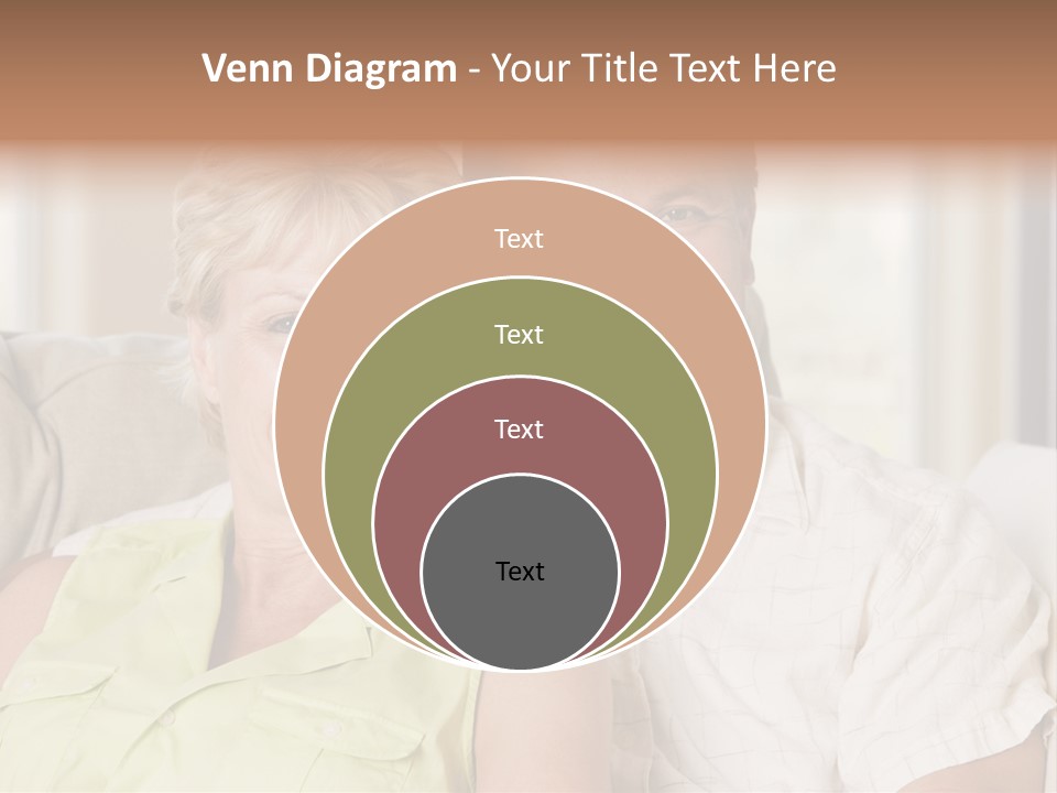 Couple Relaxing In Living Room And Smiling PowerPoint Template