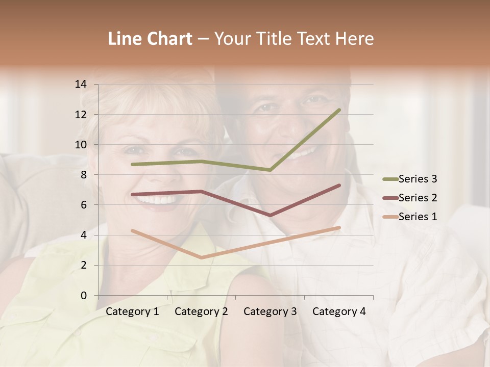 Couple Relaxing In Living Room And Smiling PowerPoint Template