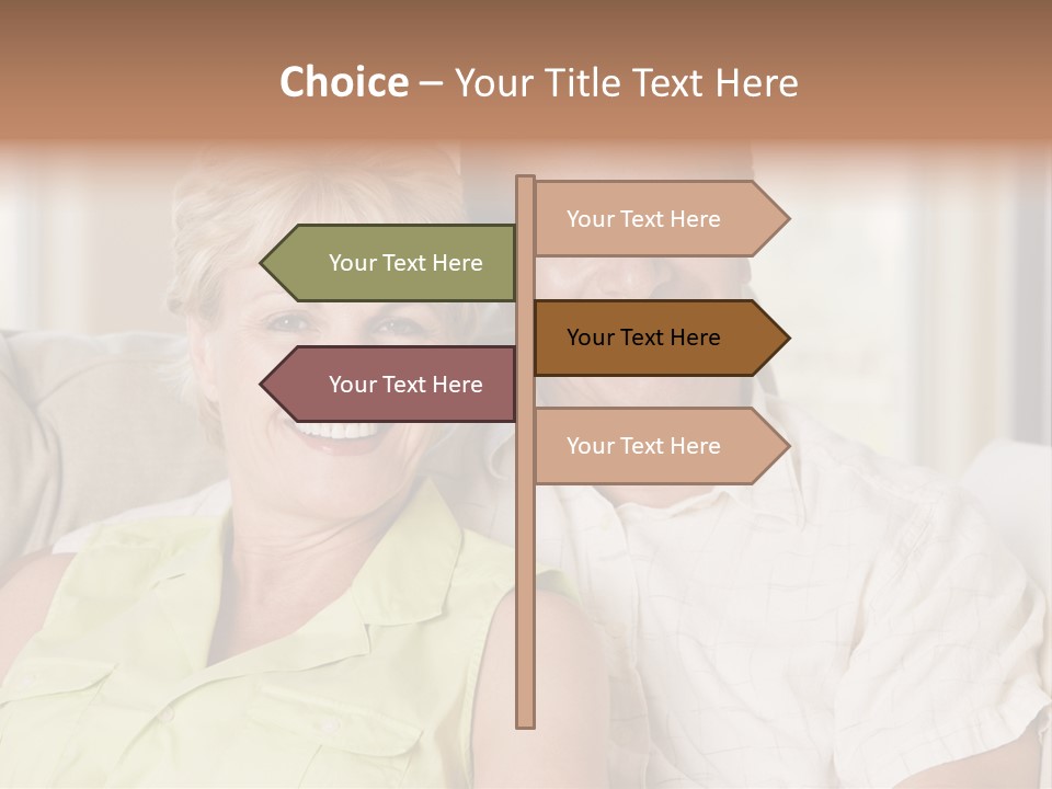 Couple Relaxing In Living Room And Smiling PowerPoint Template