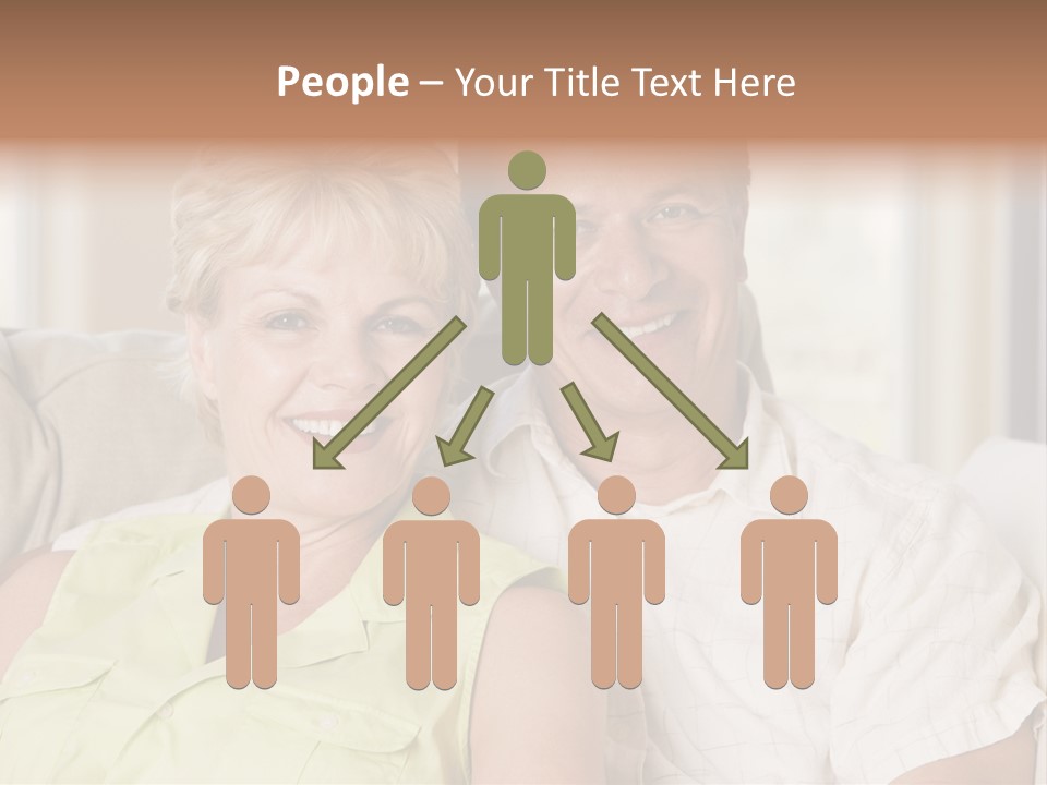 Couple Relaxing In Living Room And Smiling PowerPoint Template