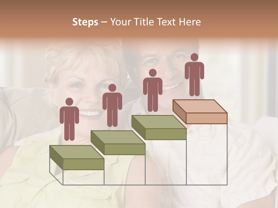 Couple Relaxing In Living Room And Smiling PowerPoint Template