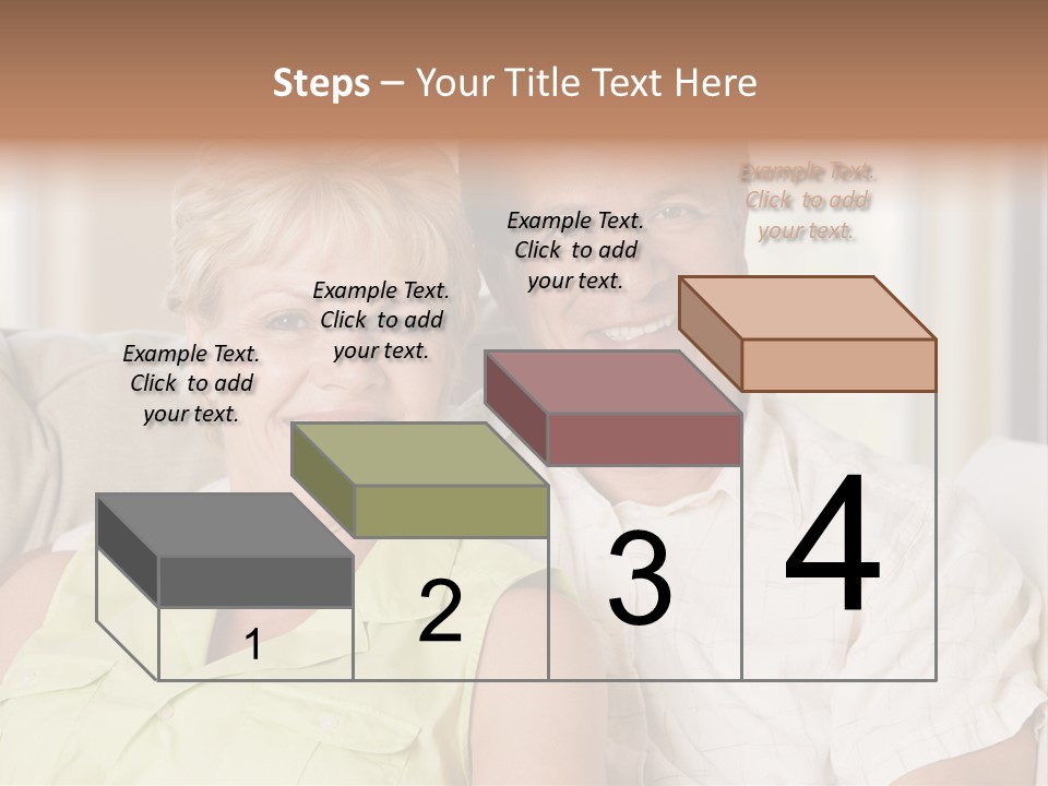 Couple Relaxing In Living Room And Smiling PowerPoint Template